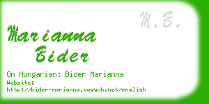 marianna bider business card